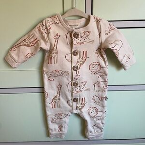 Rabbit and Bear organic cotton one-piece, 3-6 months, Neutral colot